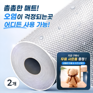 오너백 방수 냉장고매트 다용도 선반 깔개, 2개, 반투명