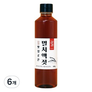 강경 국산 멸치액젓 진한 원액, 600g, 6개