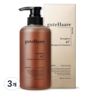 구트하르 허니비어 47 샴푸 앤 트리트먼트, 3개, 500ml