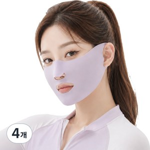 루미솔 UV 자외선차단 에어쿨 스포츠 마스크 골프 등산 러닝 얼굴가리개, 4개, 라벤더퍼플