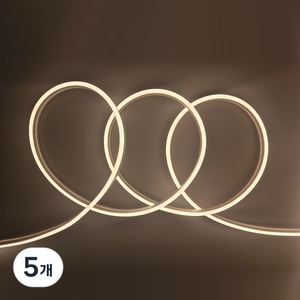 원그리드 USB 네온플렉스 LED 스트립 5m 잘라쓰는 줄조명 네온사인, 5개, 전구색