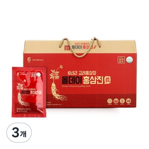 한국삼 6년근 고려홍삼정 올데이 홍삼진 30포, 1.5L, 3개