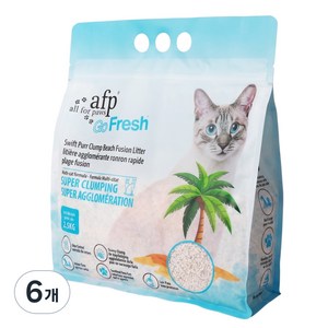 [신상특가]All For Paws 고양이 벤토카사바 혼합모래 자동화장실적용, 무향, 6개, 2.5kg