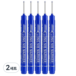 일상채움 공업용 산업용 작업용 20mm 긴촉 마카펜 5개 세트, 2세트, 블루