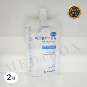 고려제약 레스큐라이트 플러스액 마시는 포도당 수분보충 전해질 미네랄충전 어린이, 100ml