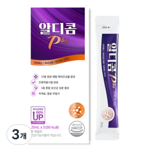공식 숙취해소제 알디콤Plus 액상 스틱형 5포입, 105ml, 3개