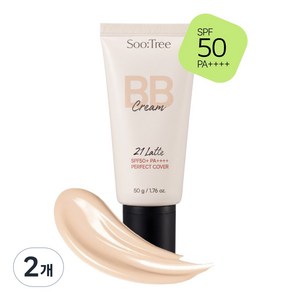 수트리 커버 앤 모이스처 비비크림 50g SPF50+ PA++++, 2개, 21호 Latte