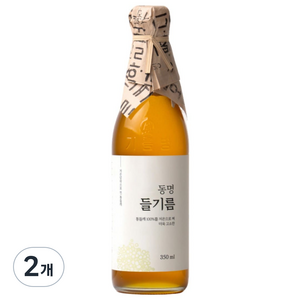 동명 저온 압착 고소한 통들깨100% 방앗간 들기름, 2개, 350ml