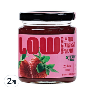 스테디 저칼로리 저당 딸기잼, 2개, 220g