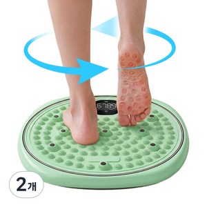 2in1 지압매트 당지압 요법 붓기, 녹색, 2개