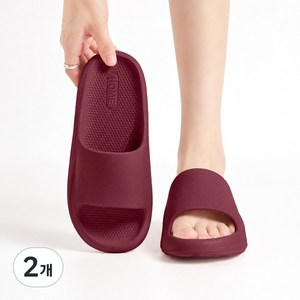 타위 온가족슬리퍼 층간소음 방지 푹신한 실내슬리퍼 욕실 슬리퍼 미끄럼 방지 쿠션 거실화 슬리퍼 사계절, 레드, 2개