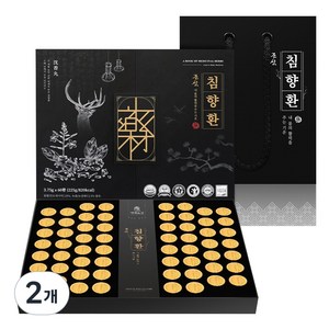 약재도감 조선 침향환 공진단 상자 + 쇼핑백, 2개, 225g