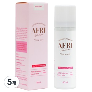 애프리 이너미스트 여성청결제 (프로폴리스 성분), 40ml, 5개