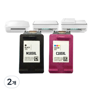 삼성 INK-M185XL C185XL 재생잉크 특대용량 SL-J1680 J1683 J1685 J1780W J1780DW, 2개, M185 C185 검정 컬러 묶음 슈퍼대용량