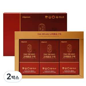 더 진한 6년근 고려홍삼스틱, 2박스, 600g
