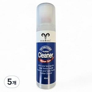 하말 HAMAL 탁구 러버 크리너 하말스폰지클리너 일체형클리너 탁구채 관리용품, 5개, 80ml