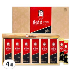 선물세트 6년근 홍삼정 굿데이스틱, 4개, 1.2L