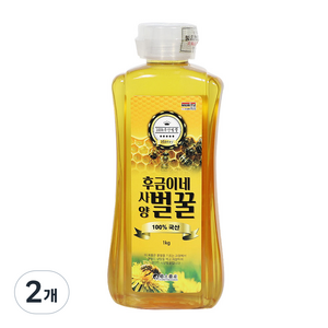 국산 꿀 후금이네 사양벌꿀, 2개, 1kg