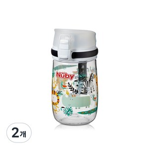 누비 정글 유아물병, 300ml, 2개, 보태니컬화이트