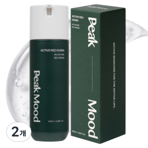 피크무드 액티브 레드다운 운동 열감 진정 남성 올인원 로션 저자극 미백 기능성, 2개, 100ml
