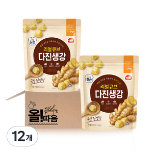 해표 리얼큐브 다진생강, 12개, 23g
