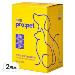프로펫 반려동물 유산균 올인원 영양제 30입, 30회분, 장건강/유산균, 2박스