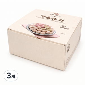 송희자 한과 프리미엄 전통 찹쌀 방울유과 간식 디저트 선물용 답례품, 3개, 70g