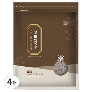 넉넉한 6인분 한국제면 생 메밀국수 소바면 냉모밀면 막국수면, 4개, 900g