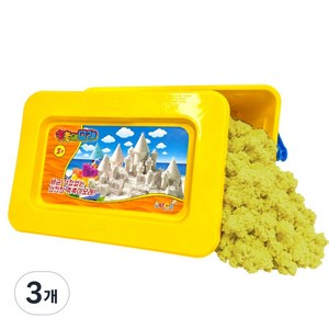 촉촉이 모래놀이 대용량 단품, 3개, 3700g, 옐로우