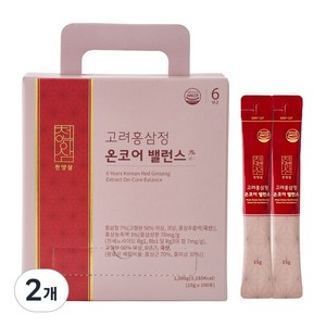 천양삼 6년근 고려홍삼정 온코어 밸런스 홍삼스틱 100포, 1.5kg