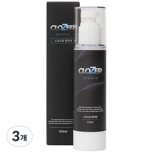 운동인 필수품 클로저 스포츠 신발 섬유 땀 냄새 제거 탈취제 100ml, 3개