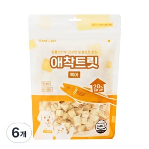 굿포펫 애착 트릿 국내산 동결건조 간식, 100g, 6개, 북어
