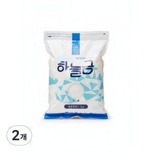 하늘금 세척 탈수 신안천일염 굵은소금 3kg 1개, 2개
