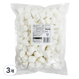 화이트메가 베이킹용 마쉬멜로우, 3개, 1kg