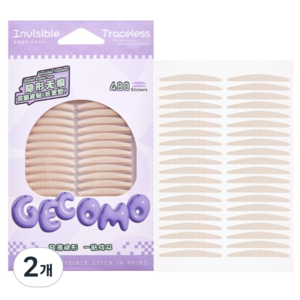 GECOMO 480매 초슬림 스텔스 워터프루프 쌍꺼풀 테이프, 2개, 롱 와이드 타입G2186-3