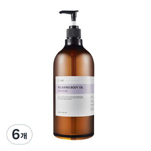 카밍팜 고보습 릴렉싱 바디오일 라벤더향 마사지오일, 6개, 1L