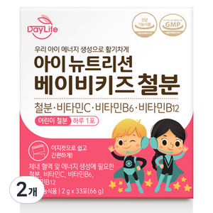 DayLife 아이 뉴트리션 베이비키즈 철분 X 1박스, 66g, 2개
