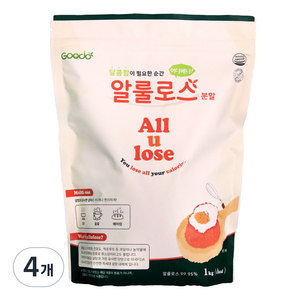 구도 알룰로스 가루 국내제조 설탕 분말, 1kg, 4개
