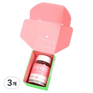 위키드랩 핑크 구미 베어, 40정, 3개