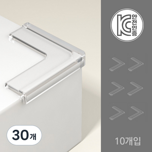 아트위브 도톰한 소프트 충돌방지 코너 가드 투명 모서리 보호대, 납짝 L형 (소), 30개
