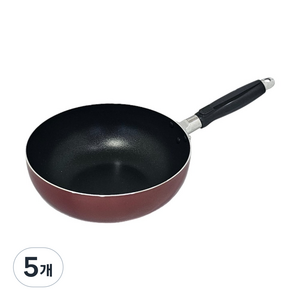 경량 6중코팅 업소용 식당용 가벼운 궁중팬 웍 튀김팬, 5개, 24cm