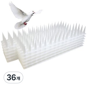 비둘기퇴치 버드스파이크, 6x30cm 화이트, 36개