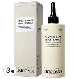트리코닉스 앰플 투 크림 단백질 탈모 볼륨 워터 트리트먼트, 3개, 300ml