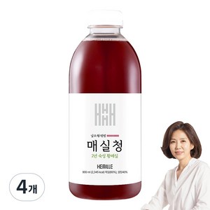 김소형 원장 2년숙성 무농약 황매실 사용 매실청, 900ml, 4개