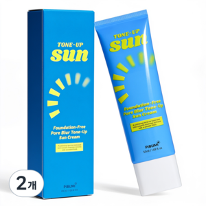 피부미 파데프리 모공 프라이머 톤업 선크림 SPF50+ PA++++, 2개, 50ml