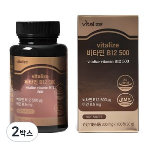 바이탈라이즈 비타민B12 500 & 아연, 100정, 2개