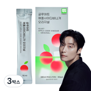 글루어트 유기농 애플사이다 비니거 오리지널 15p, 3개, 240ml