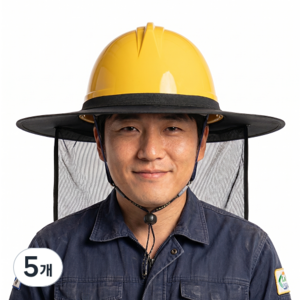 다온홈 360도 자외선 차단 탈부착형 안전모 햇빛가리개, 5개, 블랙