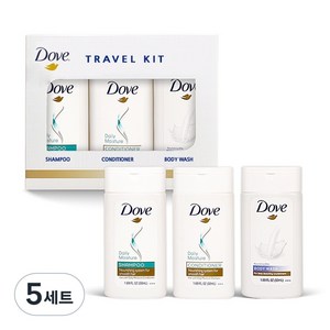 [도브] Dove 샴푸 바디워시 컨디셔너 여행용 3종세트, 5세트