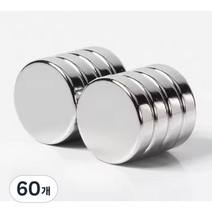 마니코 네오디움 초강력 원형자석 18mm x 3mm, 60개, 실버